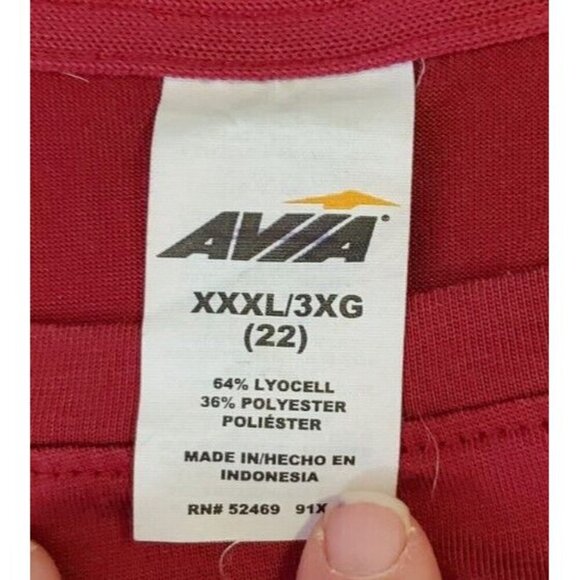 Avia Womens Short Sleeve Pullover Stretch Active-wear Top - badge Sz XXXL (22) - Picture 6 of 7
